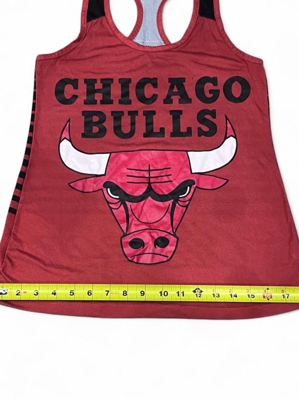 Chicago Bulls Red Racerback Fan Tank Top - Picture 4 of 5